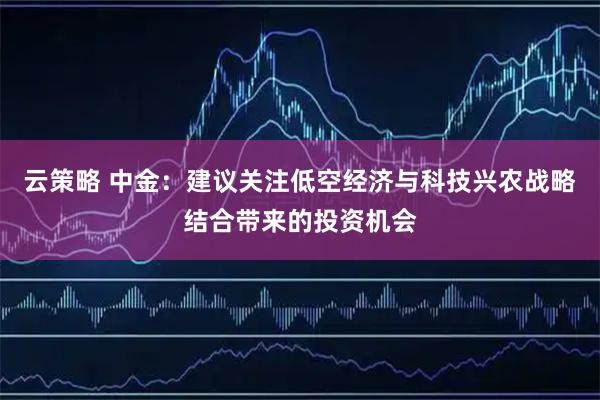 云策略 中金：建议关注低空经济与科技兴农战略结合带来的投资机会